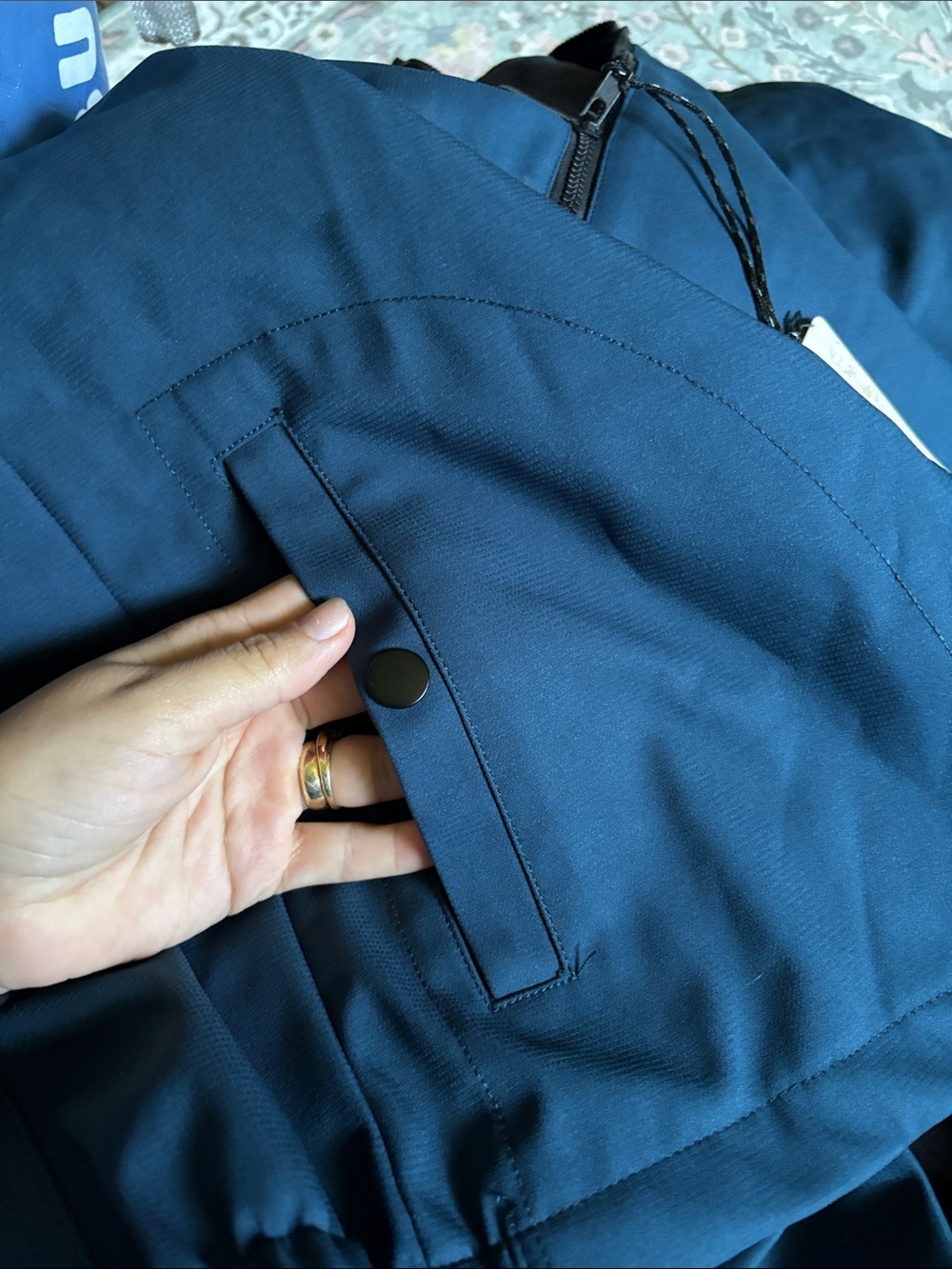 NWT Nomad Men’s Hooded Outdoor Hiking Active Blue Zip Up Jacket Small - Picture 4 of 6